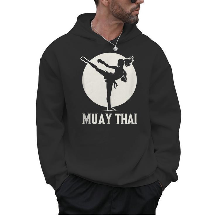 Muay Thai Woman Image Men Hoodie