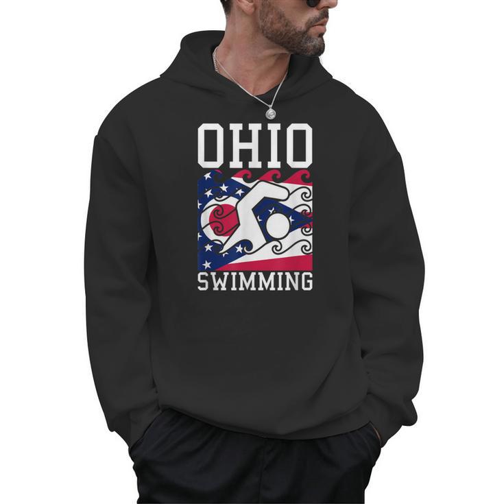 Ohio Flag Swimming Team Swim Swimmer US State Men Hoodie