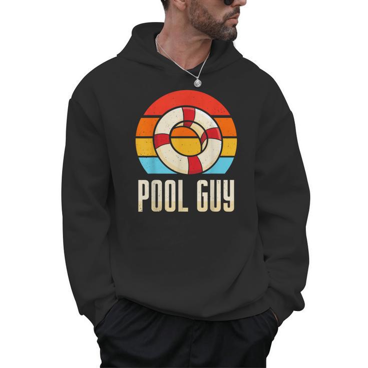 Pool Guy Swimming Attendant Attendants Rescuer Men Hoodie