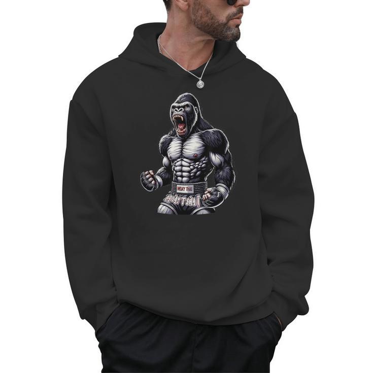 Strong Muay Thai Gorilla Thai Boxing And Fighting Men Hoodie