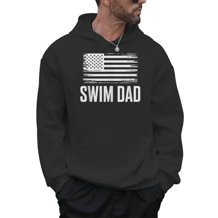 Swim Dad Art For Dad Father Men Swim Team Dad Swimming Coach Men Hoodie