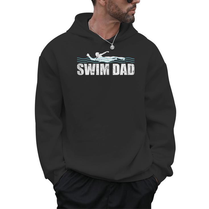 Swim Dad Support Swimming Father Sport Men Hoodie
