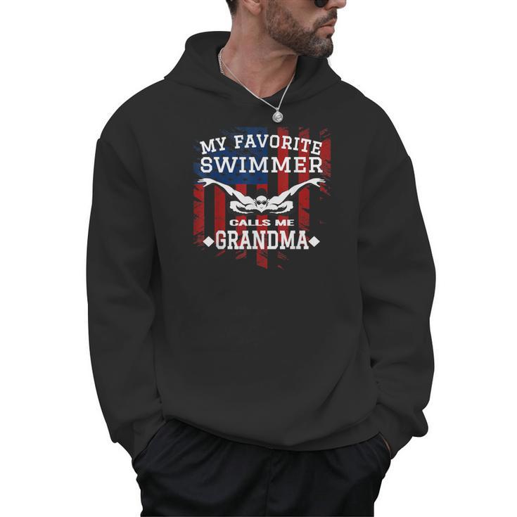 Swim Grandma Tshirt US American Flag Swimming Tee Men Hoodie