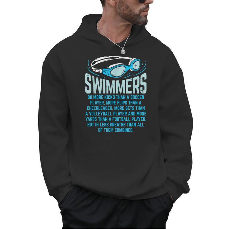Swimmers Do More Kicks I For Swimming Lovers Men Hoodie