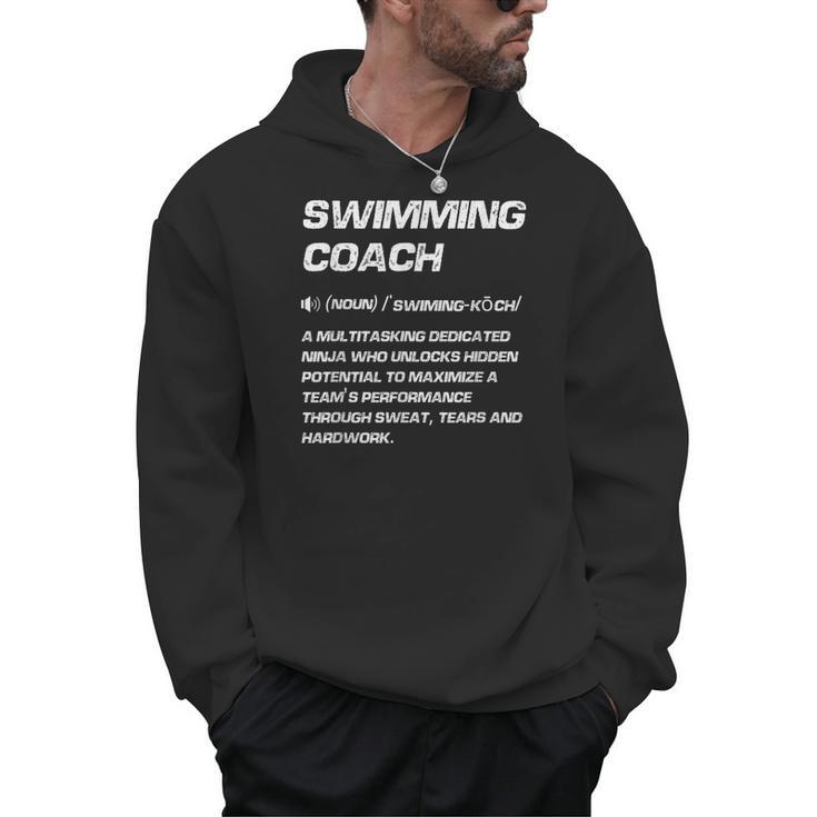 Swimming Coach Definition Swimming Instructor Men Hoodie