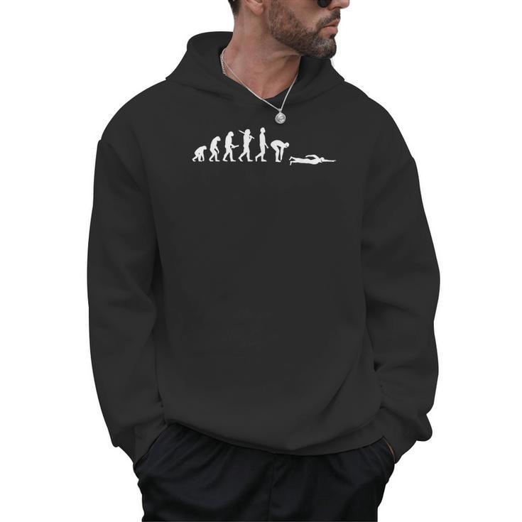 Swimming Evolution For Swimmers Men Hoodie