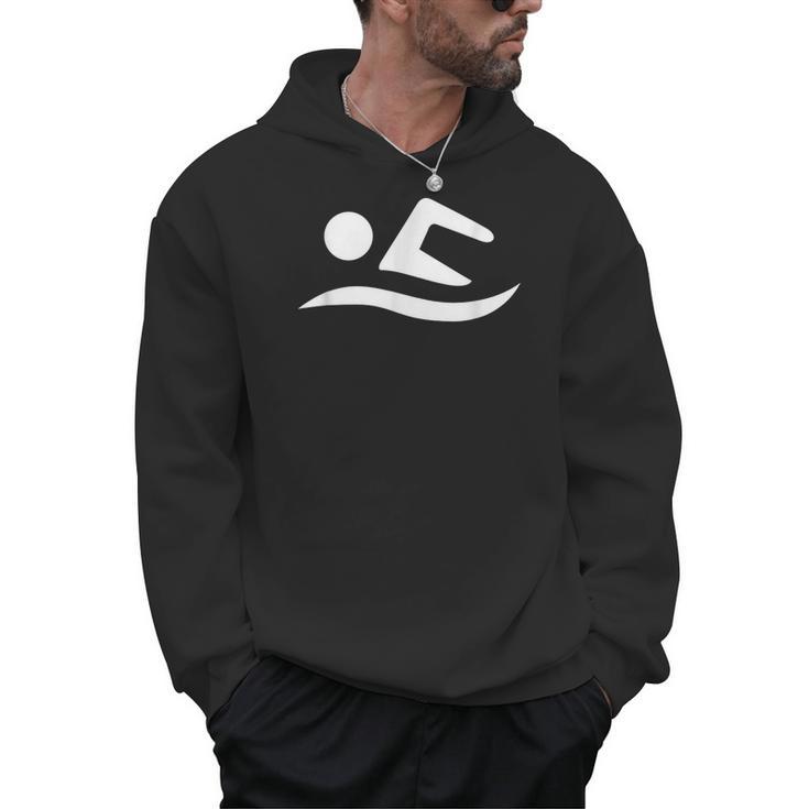 Swimming Silhouette Logo Men Hoodie