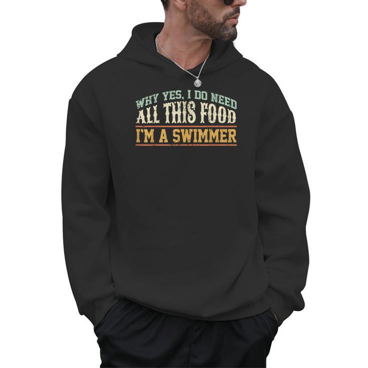 Swimming Swimmer Eating Swim Men Hoodie, trending gift