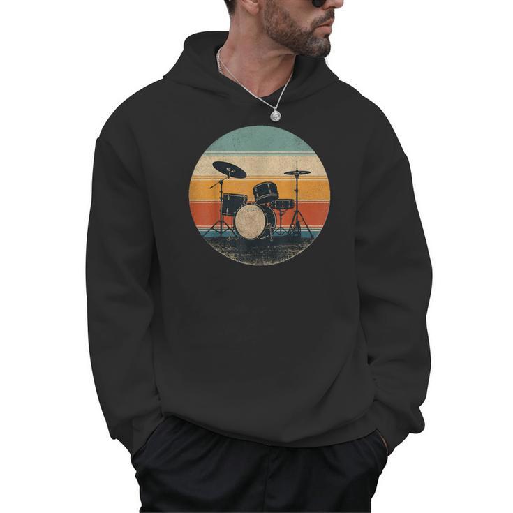 Vintage Drum Kit Silhouette Retro Music Men Hoodie, trending gift Vintage Drum Kit Silhouette Retro Music Men Hoodie, trending gift