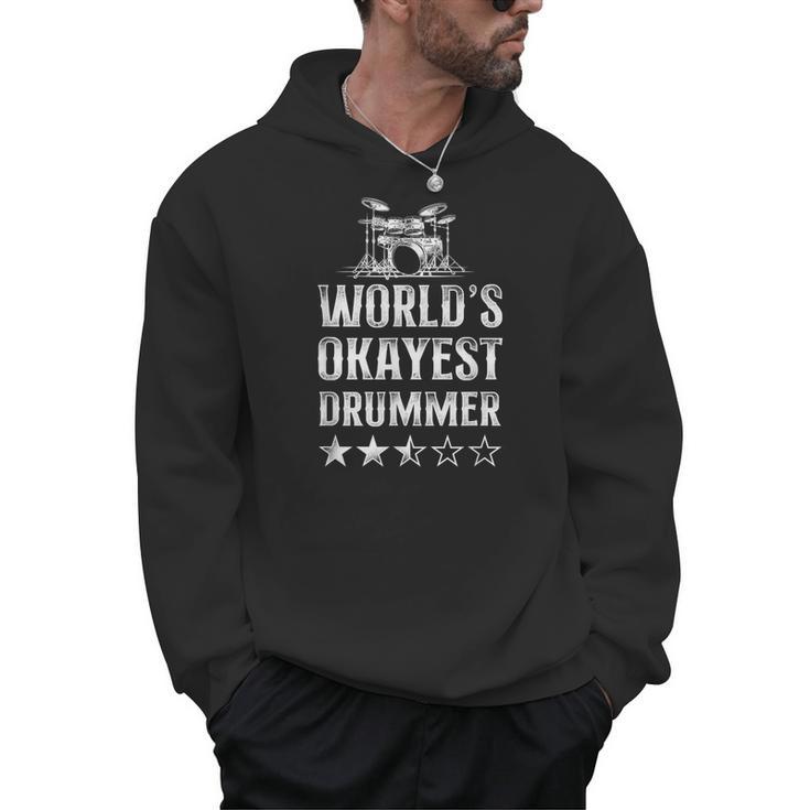 Vintage World'S Okayest Drummer Drum Kit Men Hoodie, trending gift