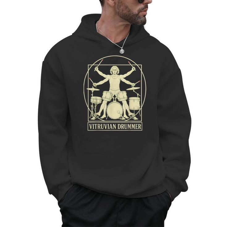 Vitruvian Drummer Drum Kit Music Lover Musician Men Men Hoodie