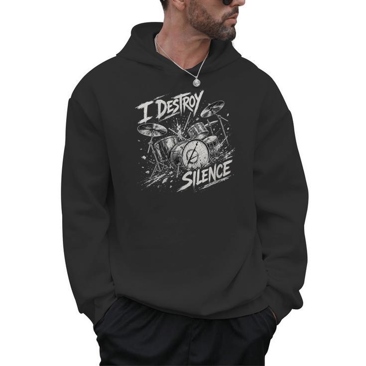 Women's Drum Kit I Destroy Silence Art Men Hoodie