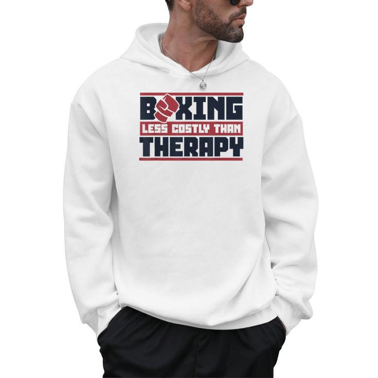 Boxing Less Costly Than Therapy Muay Thai Boxing Men Hoodie