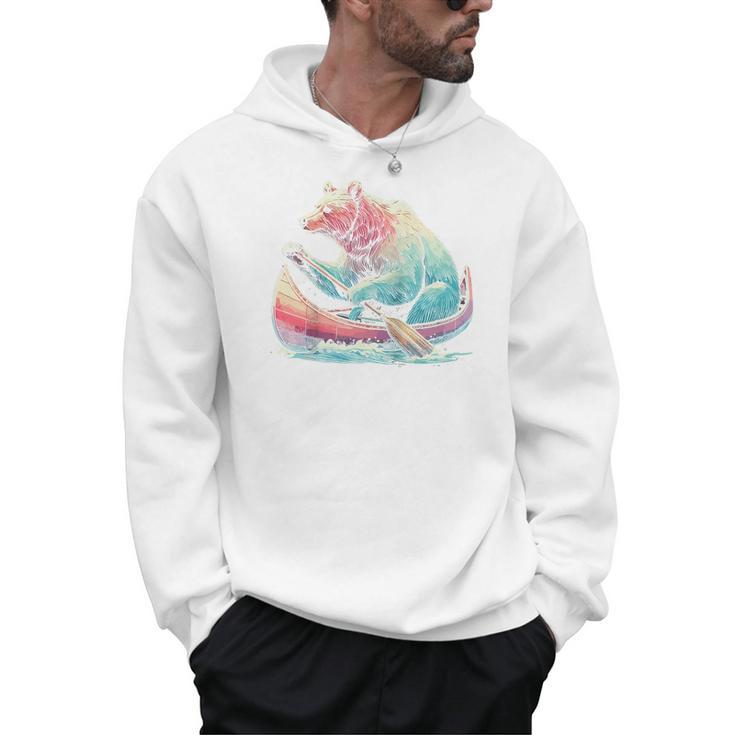 Canoe Bear Canoeing Raglan Baseball Tee Men Hoodie