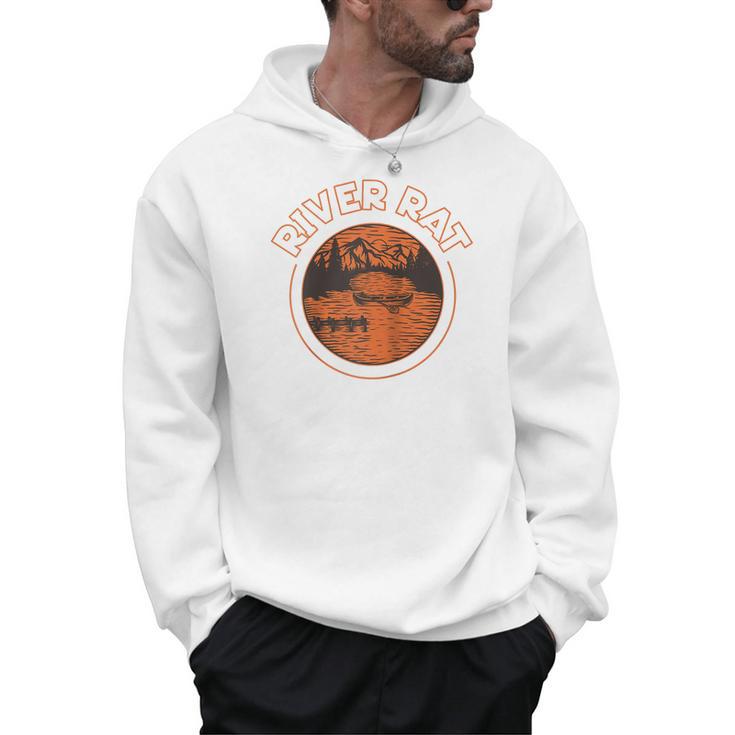 Canoe Canoeing Retro River Rat Raglan Baseball Tee Men Hoodie