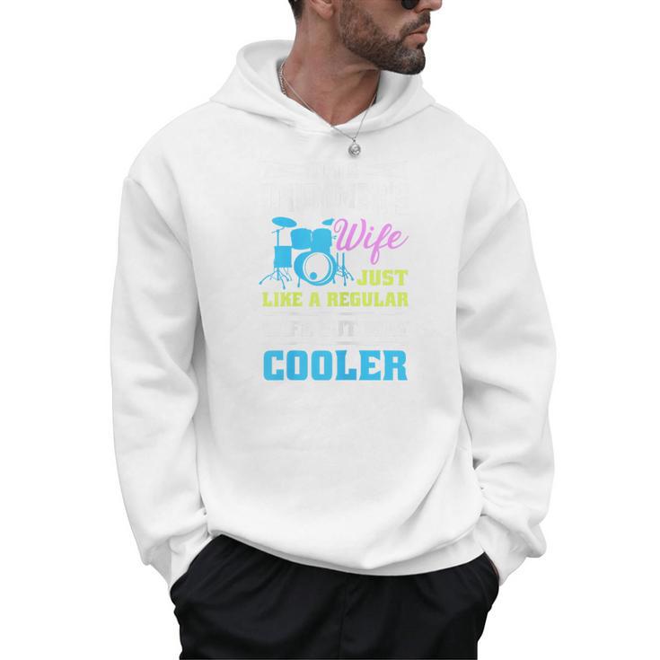 Cool Drum Kit Percussionist Drummer Wife Quote Image T-Shirt Men Hoodie