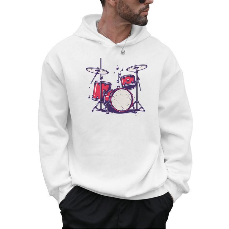 Drum Kit Electronic Drums Sweatshirt Men Hoodie