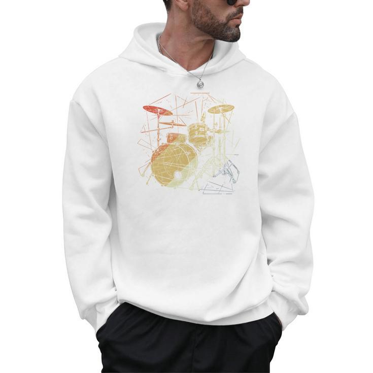 Drum Kit Retrowave Drums Men Hoodie