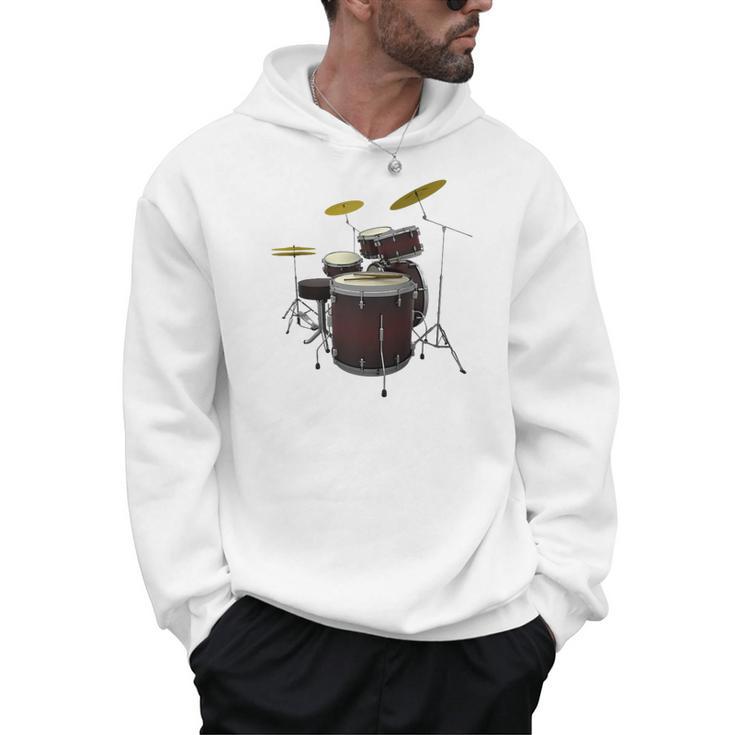 Drummer Drum Kit Raglan Baseball Tee Men Hoodie