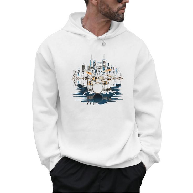 Drumset Drum Kit Music Drummer Drumming Men Hoodie