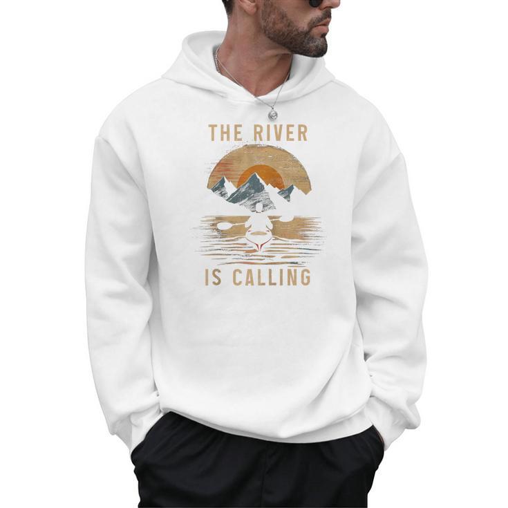 Kayak Kayak Vintage Mountains Canoe Kayak Raglan Baseball Tee Men Hoodie