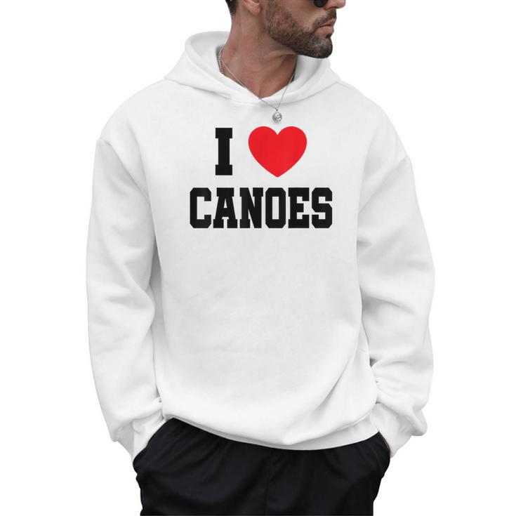 I Love Canoes Men Hoodie