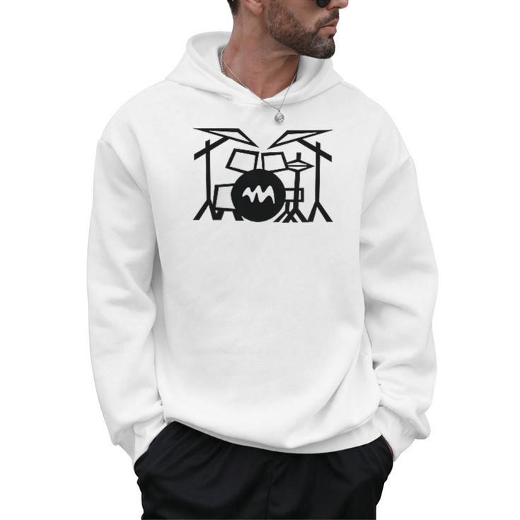 Retro Drum Kit Raglan Baseball Tee Men Hoodie
