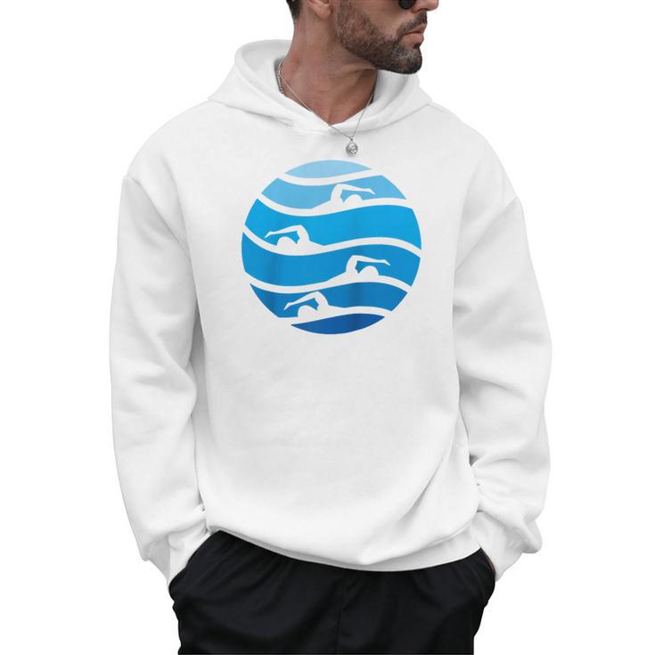 Swimming Freestyle Raglan Baseball Tee Men Hoodie