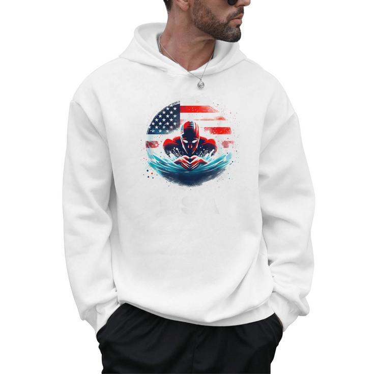 Swimming United States American Swimming Apparel Swimming Men Hoodie