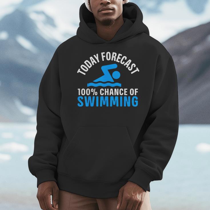 100 Chance Of Swimming Swimmer Swimming Men Hoodie 100 Chance Of Swimming Swimmer Swimming Men Hoodie