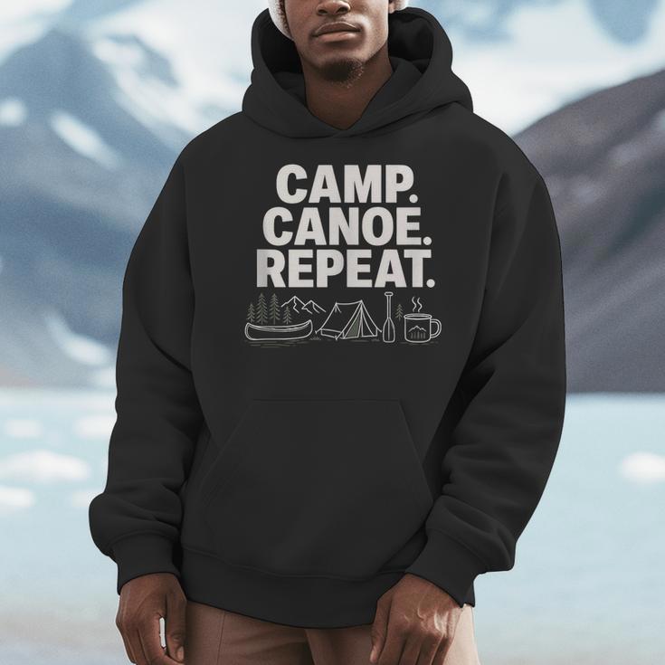 Camp Canoe Repeat Outdoor Adventure Men Hoodie Camp Canoe Repeat Outdoor Adventure Men Hoodie