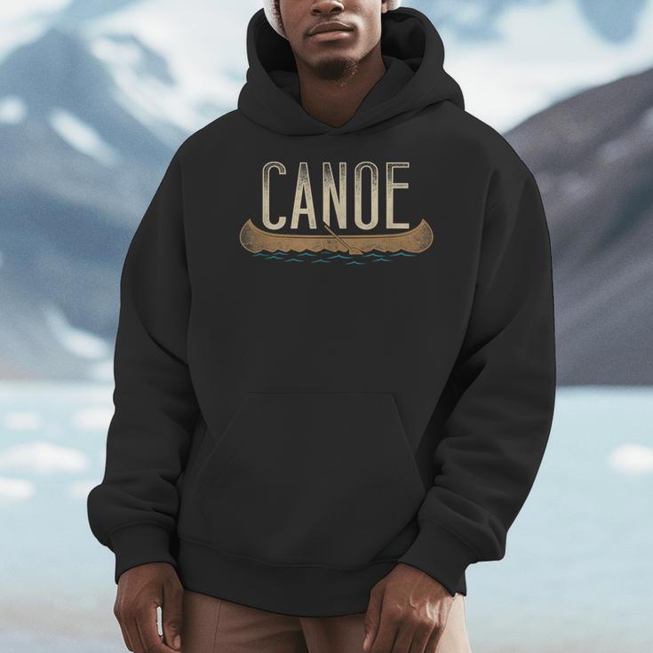 Canoe Canoeing Vintage Canoe Men Hoodie