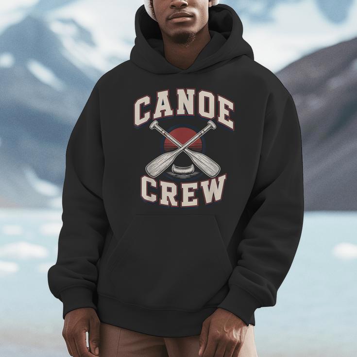 Canoe Crew Paddling Team Retro Graphic Men Hoodie