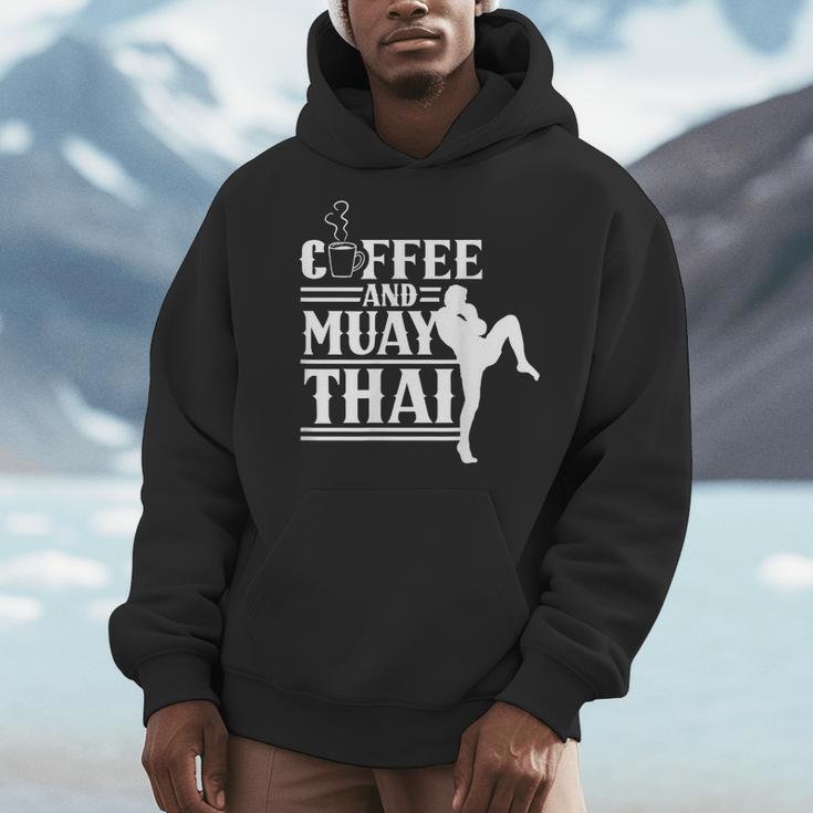 Coffee And Muay Thai Martial Arts Boxing Hobby Fighter Men Hoodie