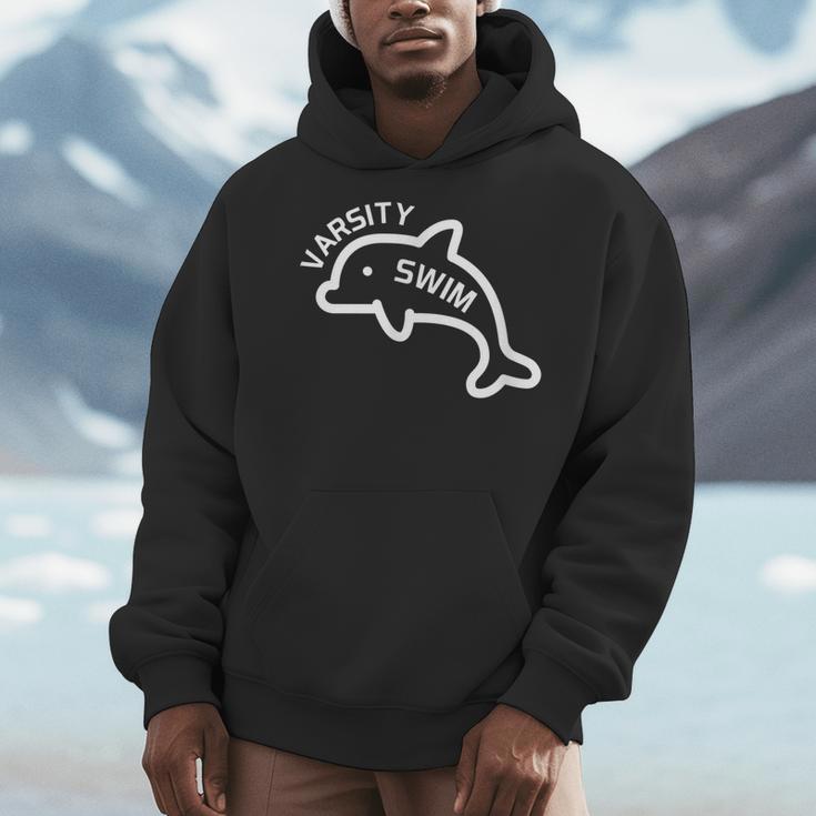 Dolphin Dolfin Varsity Swim Swim Team Swim Club Swimming Men Hoodie Dolphin Dolfin Varsity Swim Swim Team Swim Club Swimming Men Hoodie