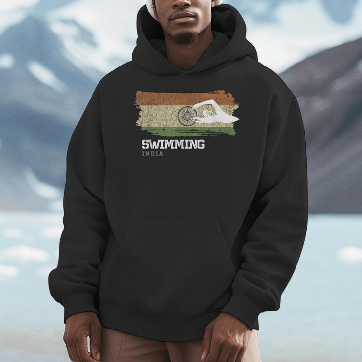India Swimming Swimmer Water Sports Swimming Men Hoodie