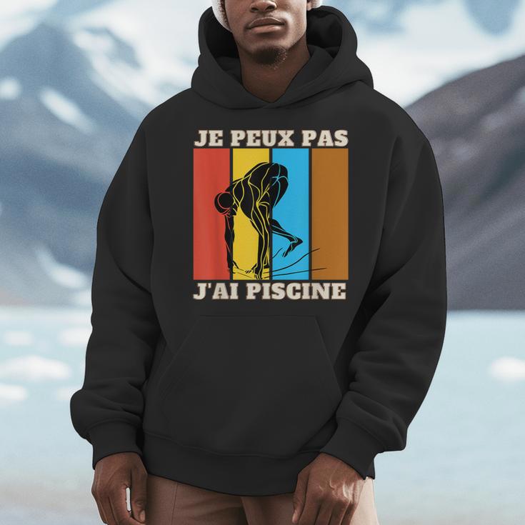 Je Peux Pas J'Ai Piscine Swimming Humour Retro Swimming Pool Men Hoodie Je Peux Pas J'Ai Piscine Swimming Humour Retro Swimming Pool Men Hoodie