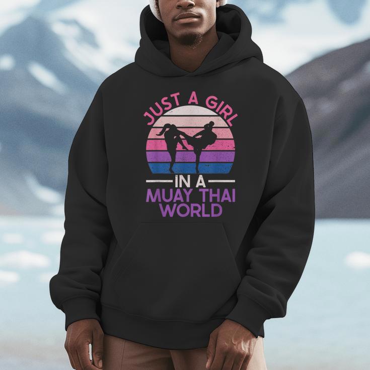 Just A Girl In A Muay Thai World Muay Thai Boxing Men Hoodie