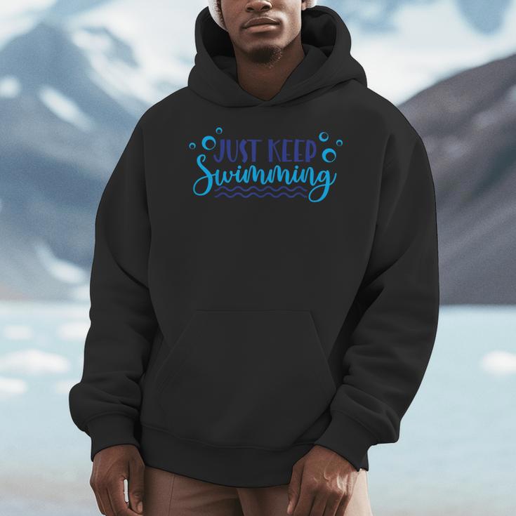 Just Keep Swimming I Love Swimming Men Hoodie