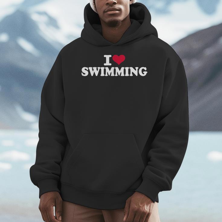 I Love Swimming Men Hoodie I Love Swimming Men Hoodie