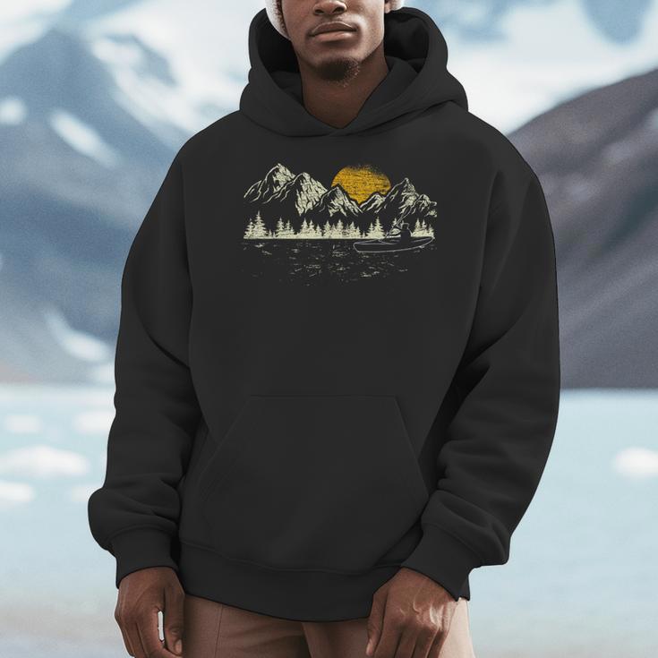 Mountain Kayaking Nature Water Sports Kayaker Canoeing Kayak Men Hoodie
