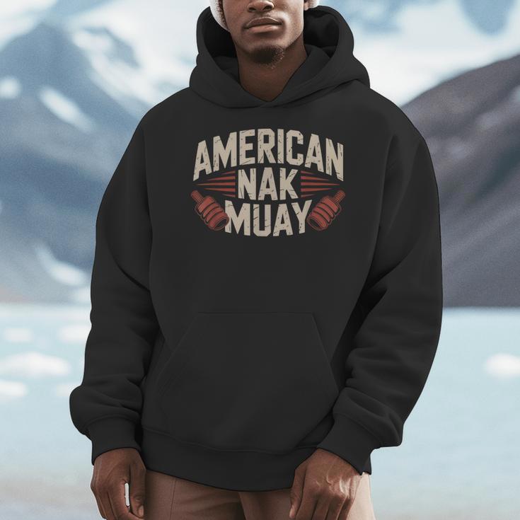 Muay Thai American Nak Fighter Identity Boxing Proud Sport Men Hoodie