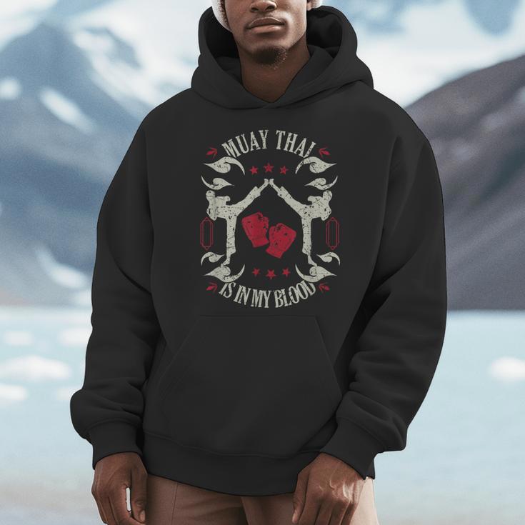 Muay Thai Is In My Blood Traditional Fighters Thai Boxing Men Hoodie Muay Thai Is In My Blood Traditional Fighters Thai Boxing Men Hoodie