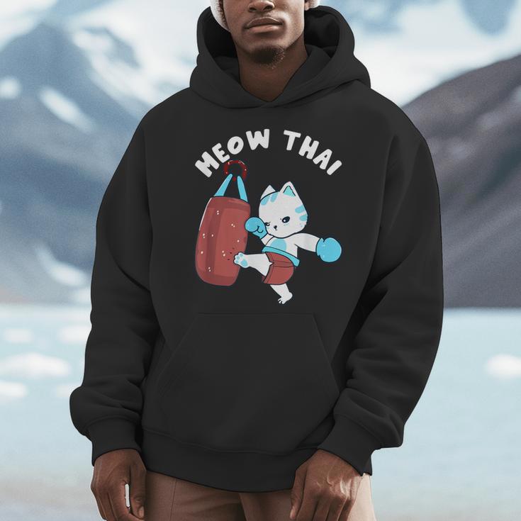 Muay Thai Cat Meow Thai Punch Bag Martial Arts Men Hoodie Muay Thai Cat Meow Thai Punch Bag Martial Arts Men Hoodie