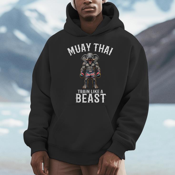 Muay Thai Elephant Kickboxing And Elephant Thai Men Hoodie Muay Thai Elephant Kickboxing And Elephant Thai Men Hoodie