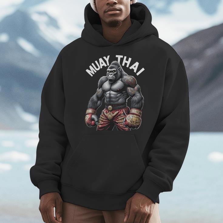 Muay Thai Gorilla Strength Power Fighter Men Hoodie Muay Thai Gorilla Strength Power Fighter Men Hoodie