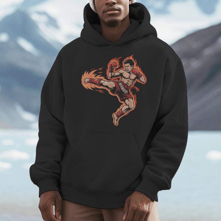 Muay Thai Mongkol Headband Minimal Clean Art Fighter Men Hoodie