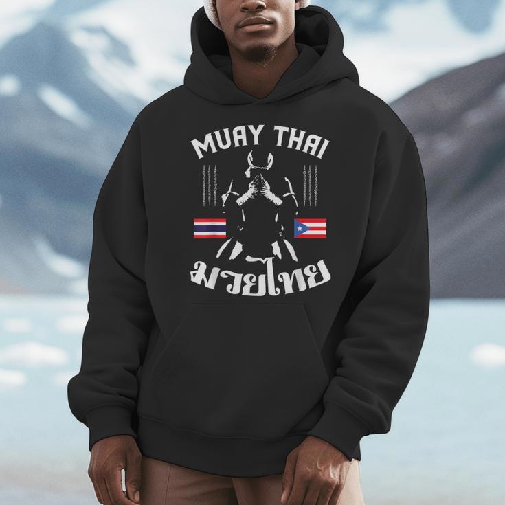 Muay Thai Puerto Rico Flag Martial Arts Thai Boxing Coach Men Hoodie Muay Thai Puerto Rico Flag Martial Arts Thai Boxing Coach Men Hoodie
