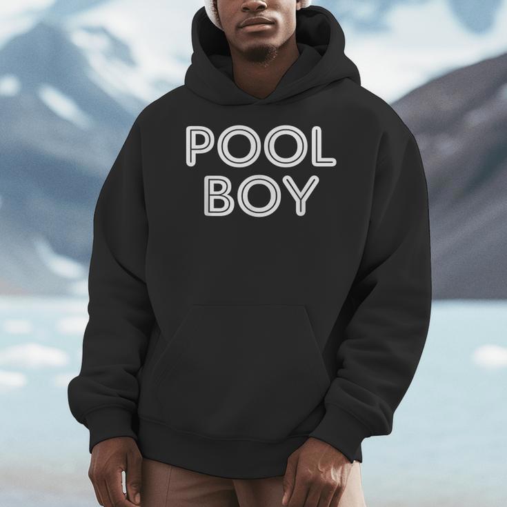 Pool Boy Saying Swim Cool Swimmer Swimming Pool Men Hoodie Pool Boy Saying Swim Cool Swimmer Swimming Pool Men Hoodie