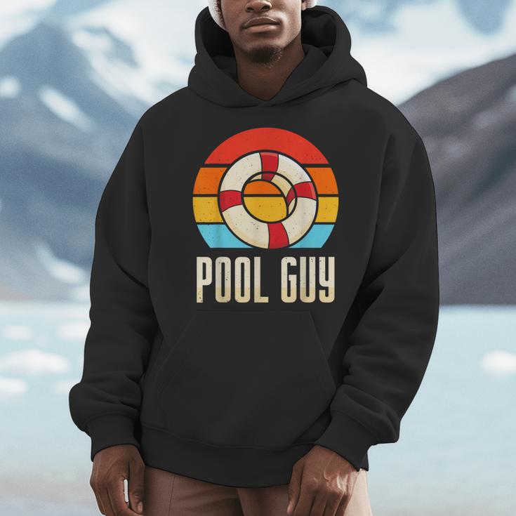 Pool Guy Swimming Attendant Attendants Rescuer Men Hoodie